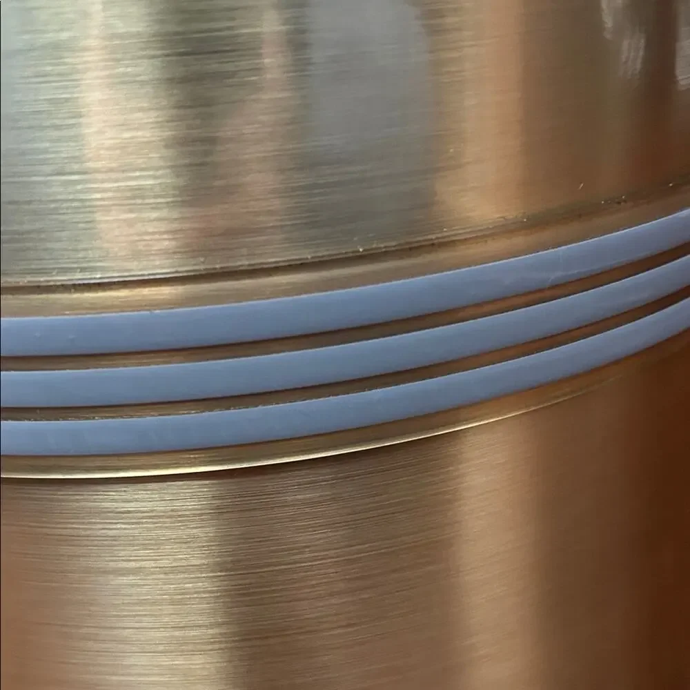 Georges Briard Vintage Mid Century Modern Gold Ice Bucket with Lid and Handle